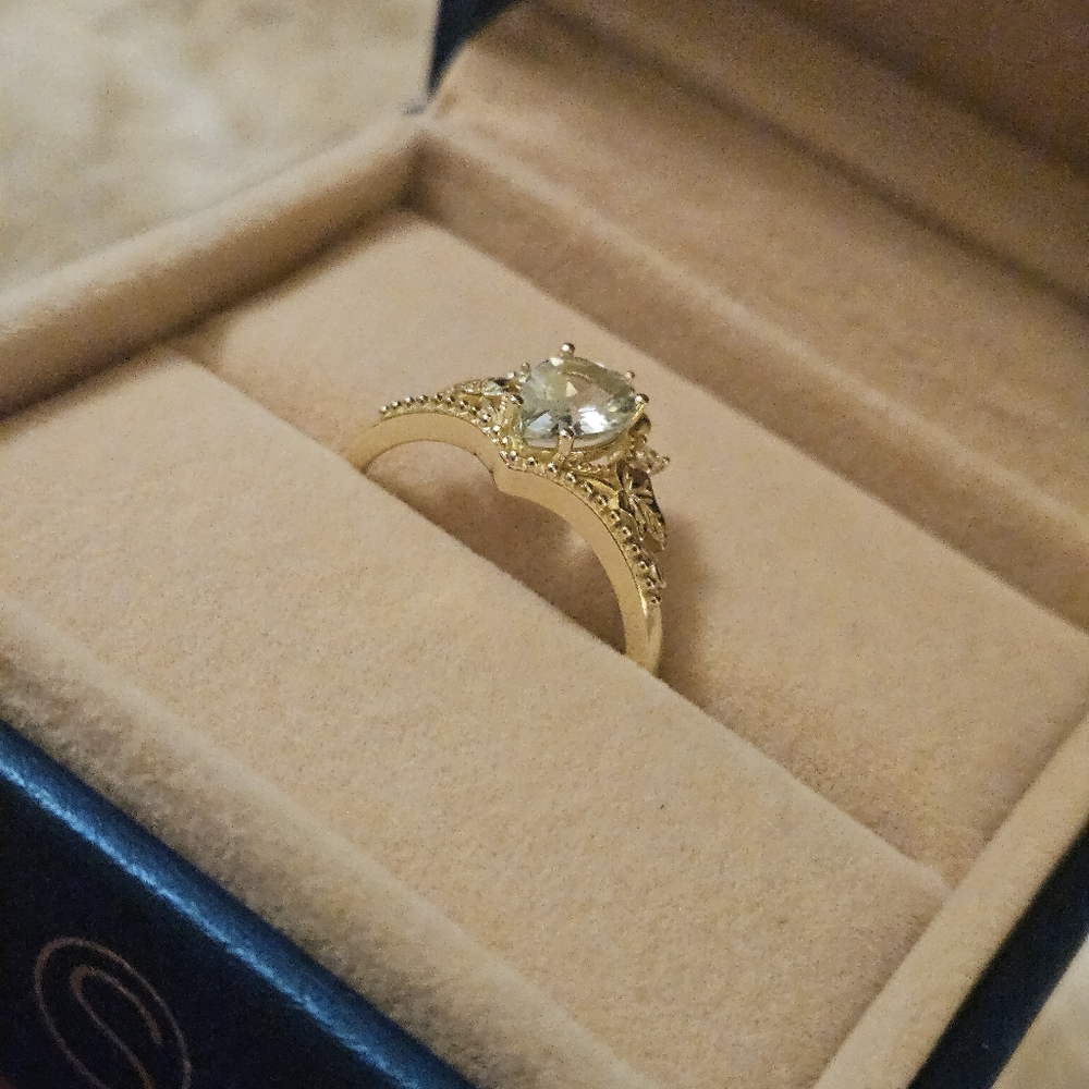 Saphirine Natural Aquamarine Ring Size 10 - Picture 4 of 7